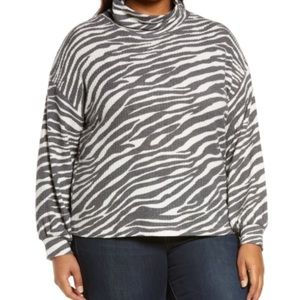 NWT Sanctuary Klara Waffle Top in animal print